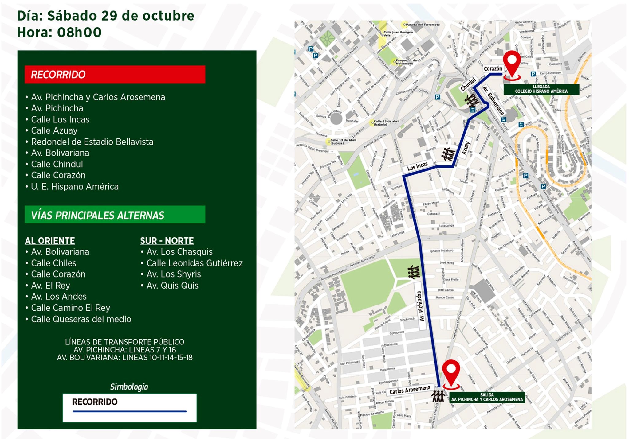 Nueve calles cerradas en Ambato este sábado por desfile