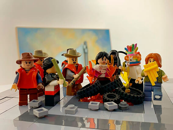 Artista ambateño representa la cultura andina a base de legos