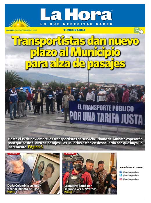 Tungurahua: 04 de octubre, 2022