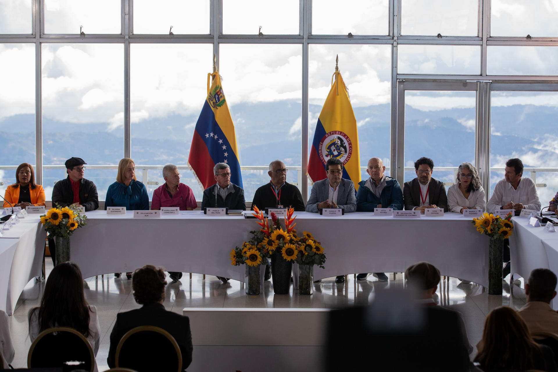 Proceso. Diálogo de paz entre el gobierno de Colombia y el ELN, el 21 de noviembre de 2022, en el hotel Humboldt ubicado en Caracas (Venezuela).