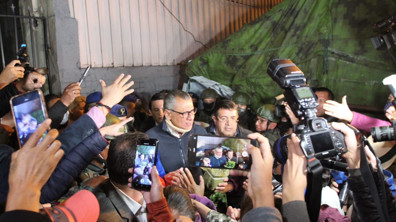 LIBERADO. Jorge Glas salió de la Cárcel 4 de Quito el 28 de noviembre de 2022.