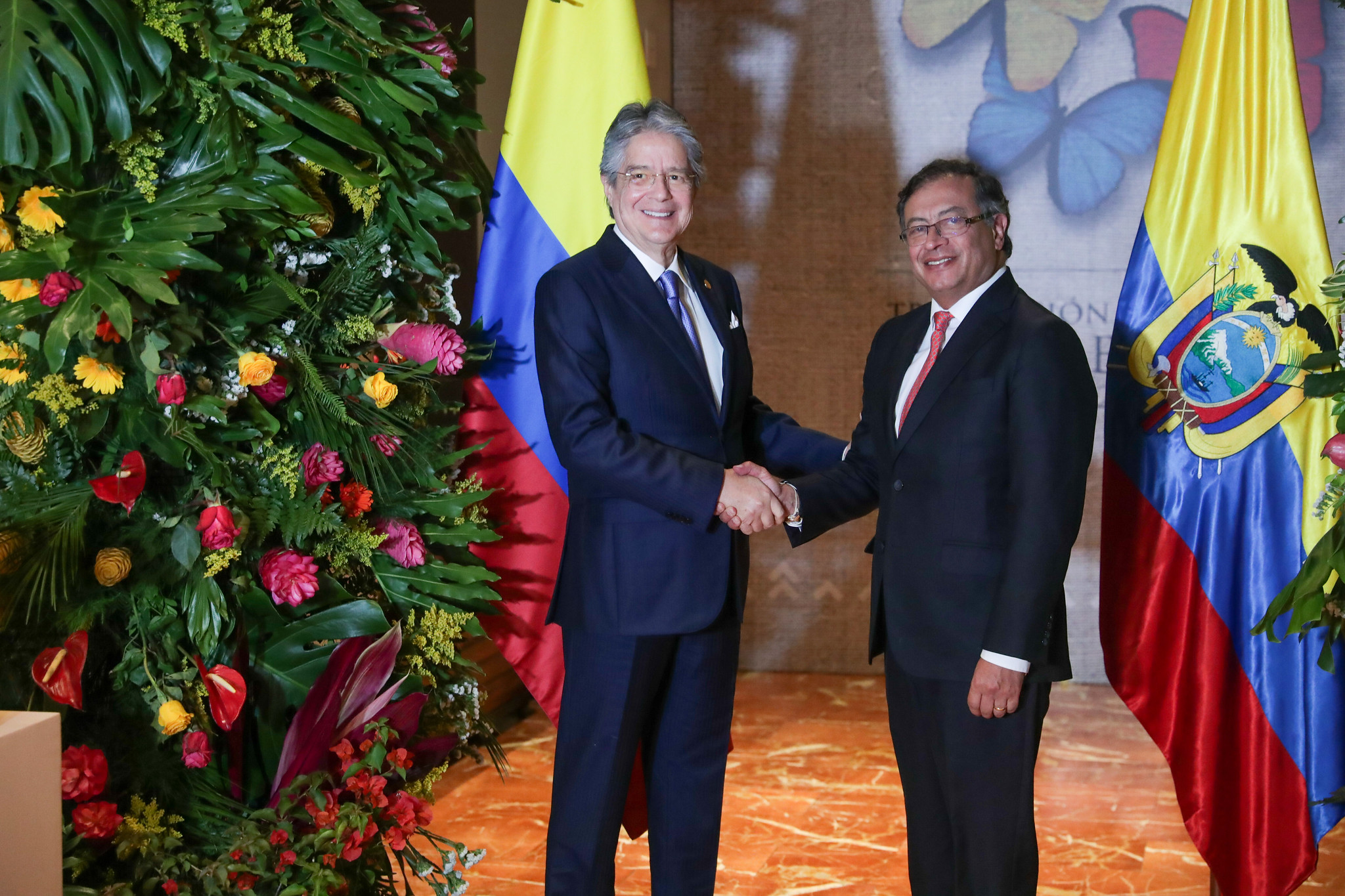 Guillermo Lasso y Gustavo Petro