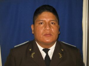 Activo. Luis Marcalla portaba el rango de sargento segundo.