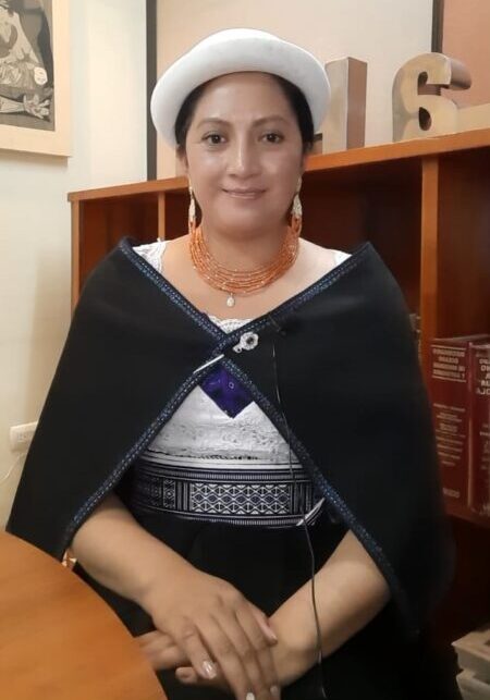 Diana Caiza, candidata a la Alcaldía de Ambato por Pachakutik.