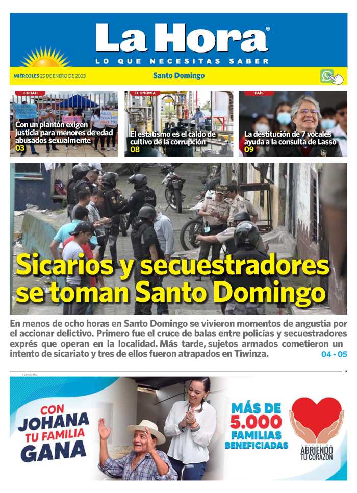 Santo Domingo: 25 de enero, 2023