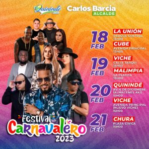 Festival carnavalero  rumba folclor y sabor 2023 en Quinindé