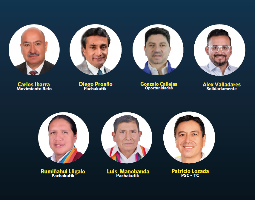 Son siete los concejales hombres electos entre los que debería designarse el vicealcalde de Ambato.