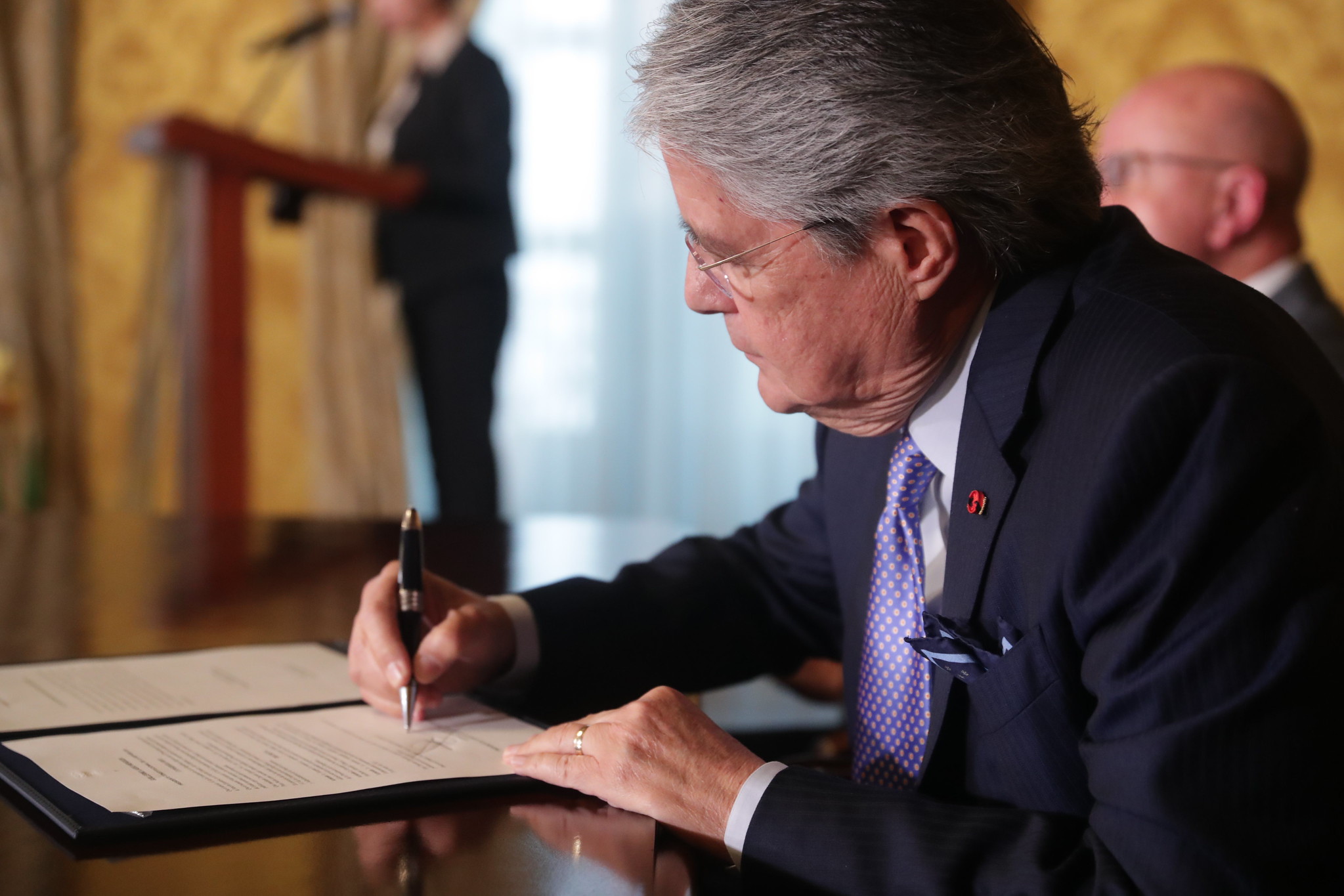 Mandato. El presidente Guillermo Lasso asumió el poder el 24 de mayo de 2021.