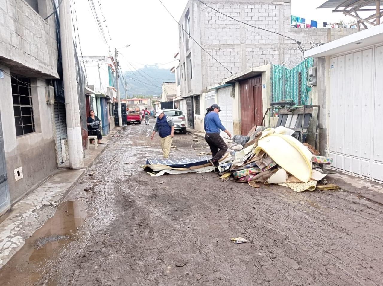 Daños. Pérdidas materiales en al menos 50 viviendas es lo que dejaron las últimas lluvias en Ibarra.