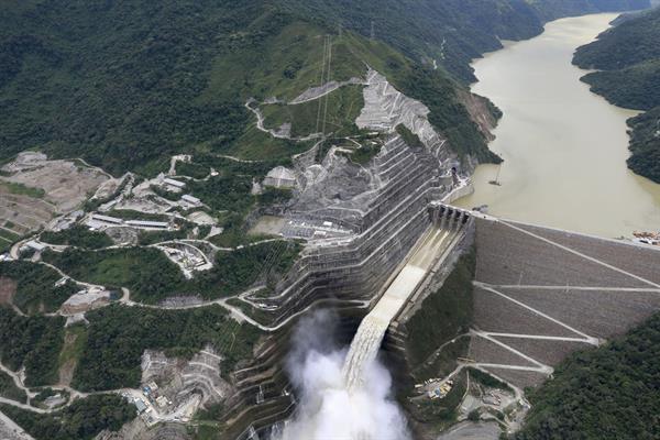 Infraestructura. El proyecto Hidroituango, ubicado sobre el río Cauca entre Ituango y Puerto Valdivia, en Colombia.