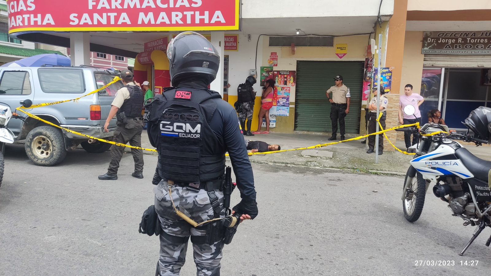 Tres crímenes tipo sicariato en la calle 9 de octubre, del cantón Quinindé