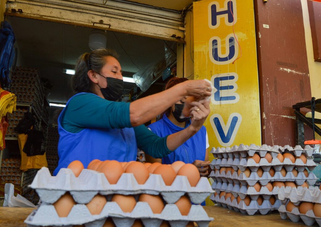 El precio de los huevos ha aumentado, en promedio, entre $0,30 y $0,40 como consecuencia de la gripe aviar