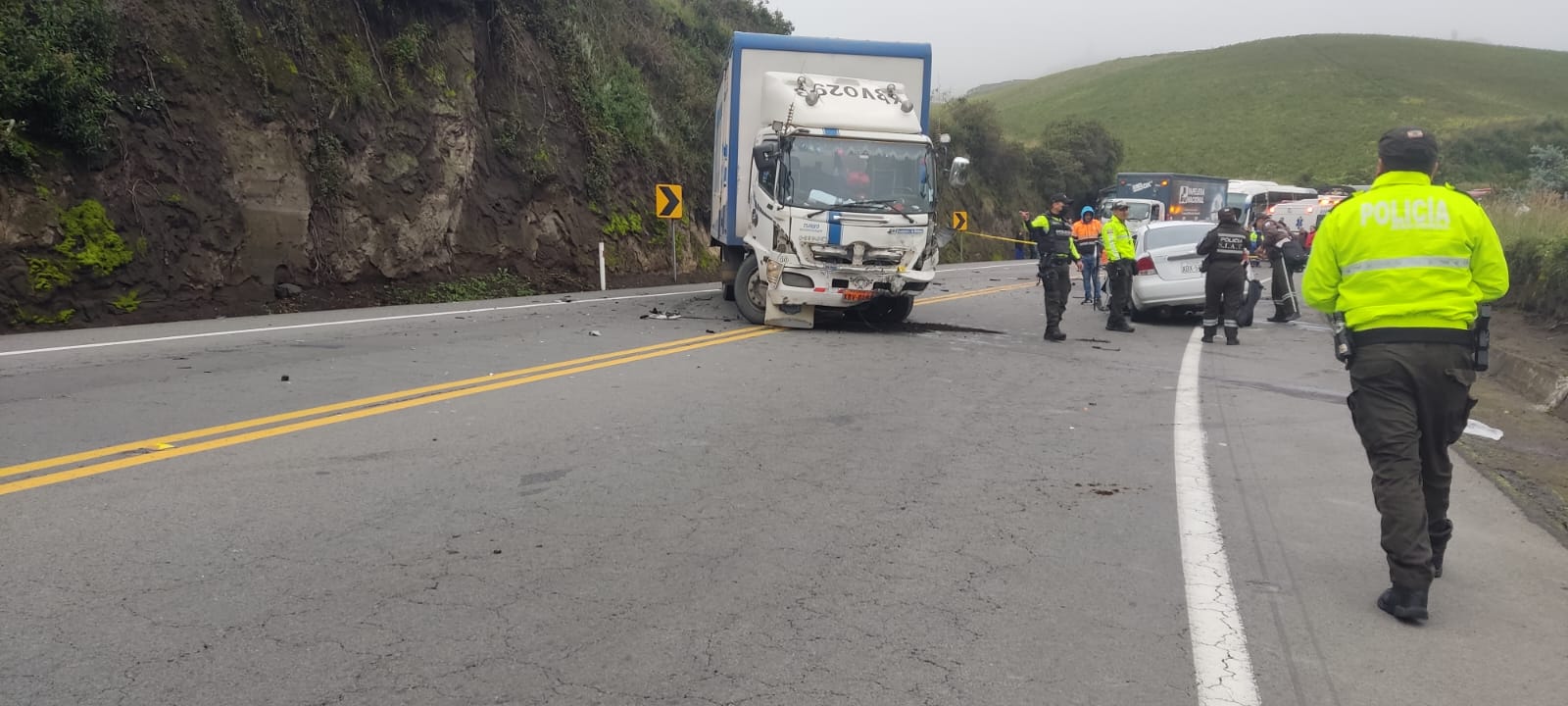 Un muerto por choque en la vía Ambato-Riobamba