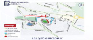 Conozca los cierres viales en Quito por el partido Liga vs Barcelona 