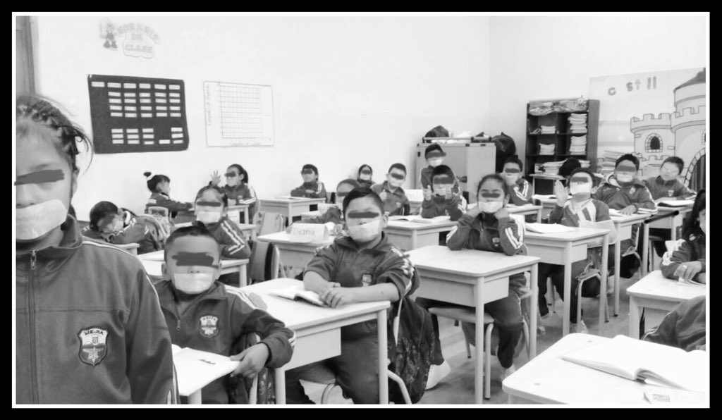 Profesora que tapaba la boca de estudiantes con masking, amarraba sus pies y manos y otros abusos, en el Colegio Mejía
