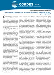 Anexo Especial: Cordes Opina – El Central espera que en 2023 la economía crezca casi lo mismo que en 2022:  ¿eso es posible?