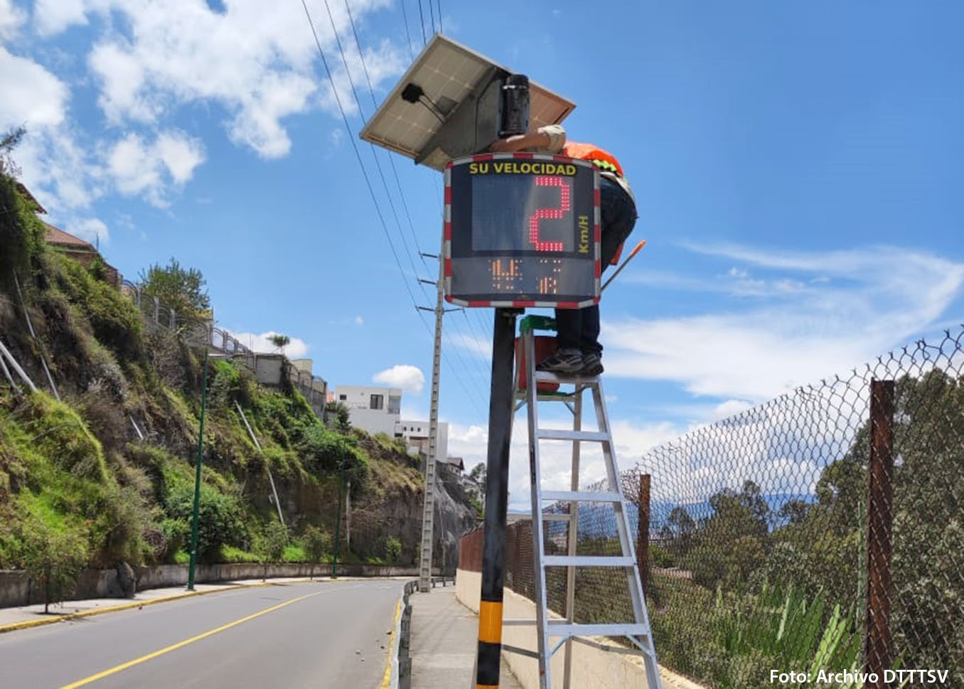 Dispositivos informativos de velocidad se instalarán en Ambato