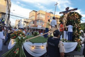 Policía Nacional resguardó   la procesión del Viernes Santo