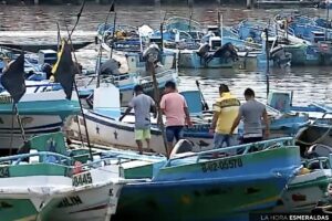 Pescadores vuelven a sus actividades con símbolos de duelo