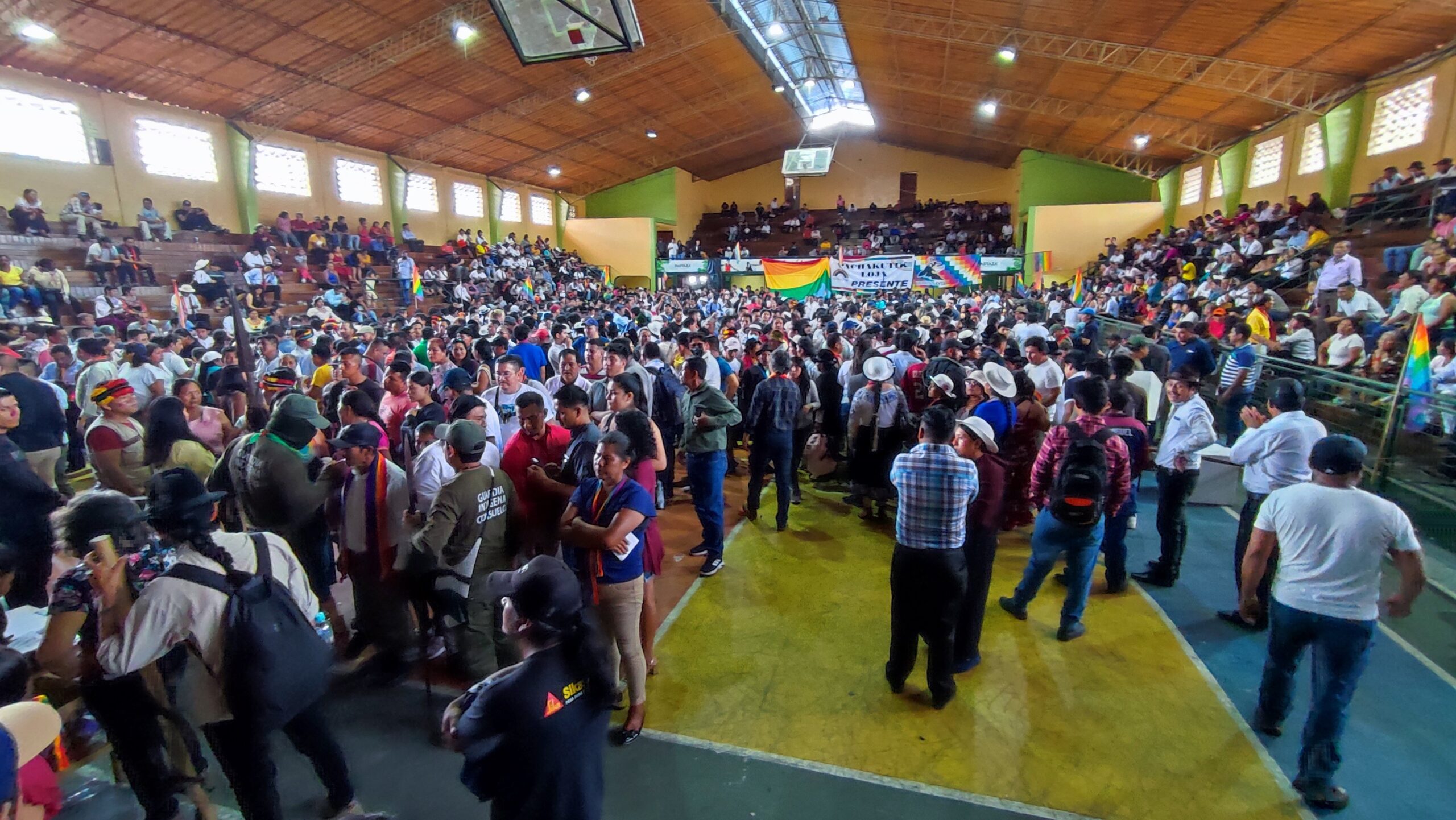 EVENTO. El congreso de Pachakutik se desarrolló en la ciudad de Puyo, provincia de Pastaza, el 29 de abril de 2023.