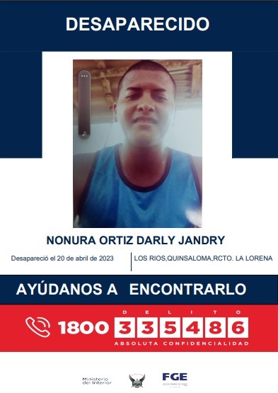 Darlin lleva desaparecido 14 días