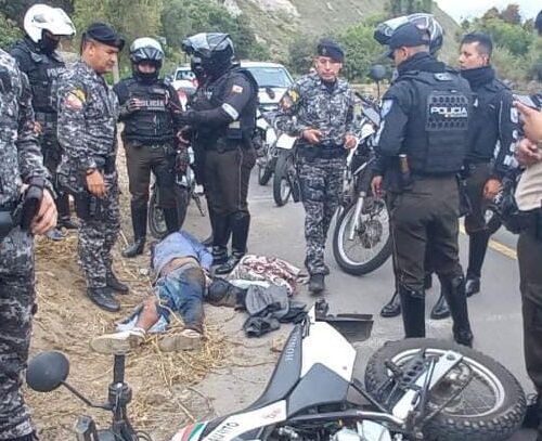 El hombre se accidentó en medio de la persecución y fue atrapado por la Policía.