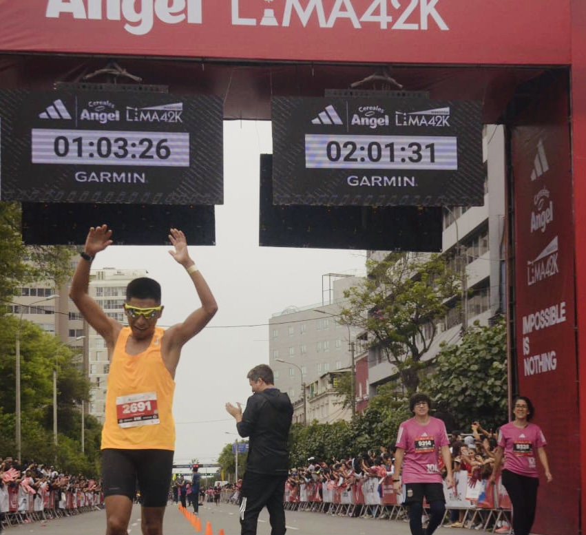 Luis Miguel Masabanda finalizó en el segundo lugar de la carrera en Perú.