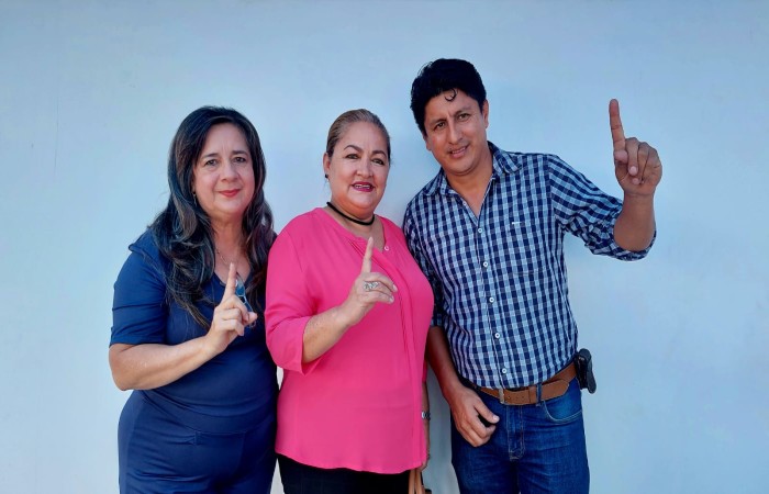 PARTICIPACIÓN. Mireya Ramírez, Elena Cortez y Luis Alfonso, son parte de la lista 1.