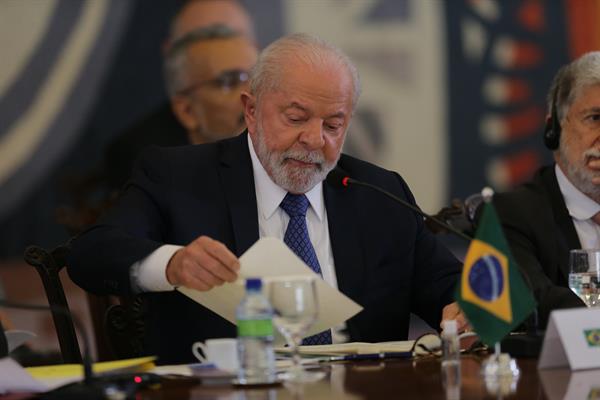Anfitrión. El presidente brasileño, Luiz Inácio Lula da Silva, durante la inauguración de la cumbre.
