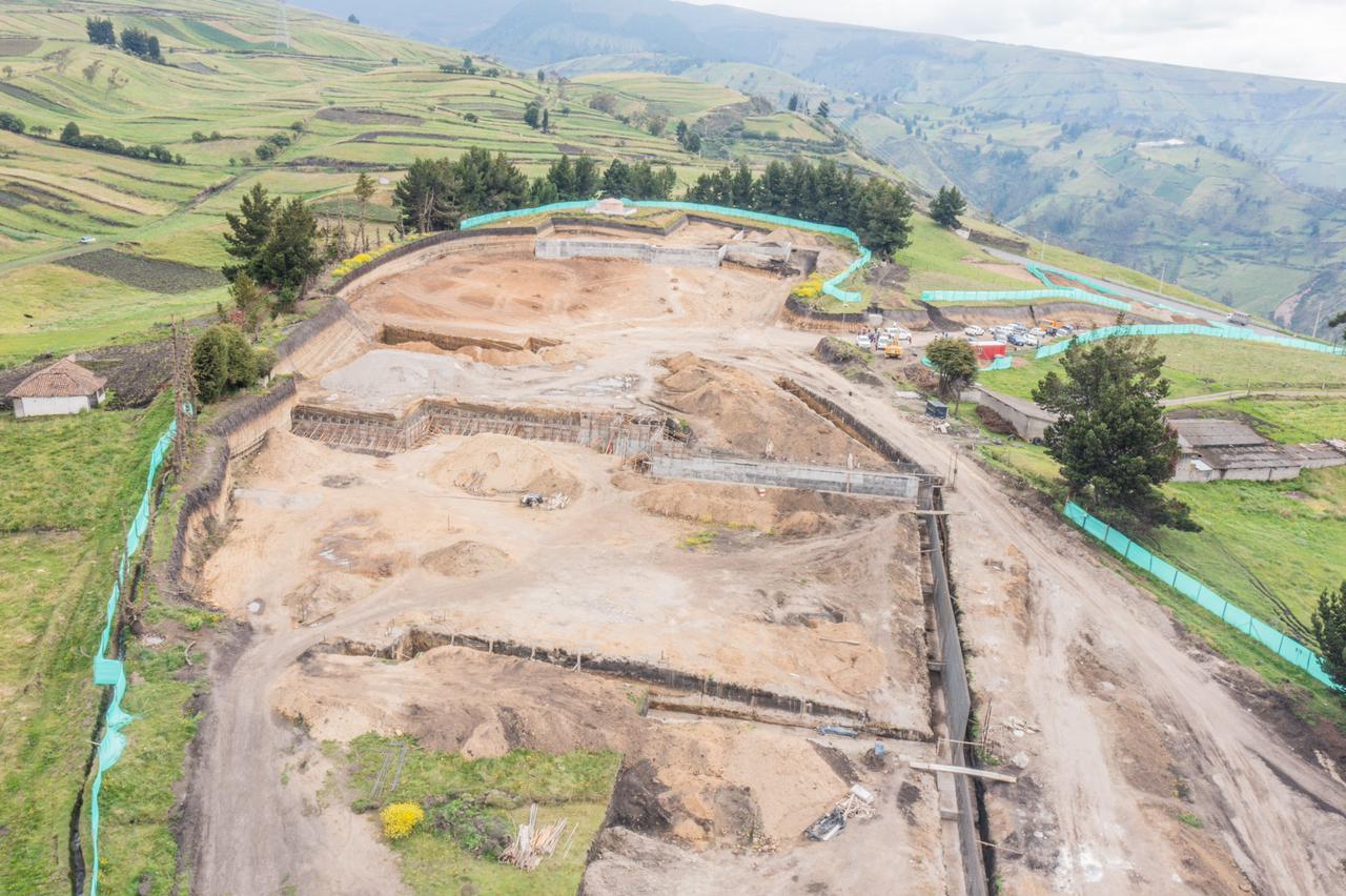 El mercado de Pilahuín registra un 5% de avance, actualmente la obra está detenida. (Foto cortesía Municipio de Ambato)