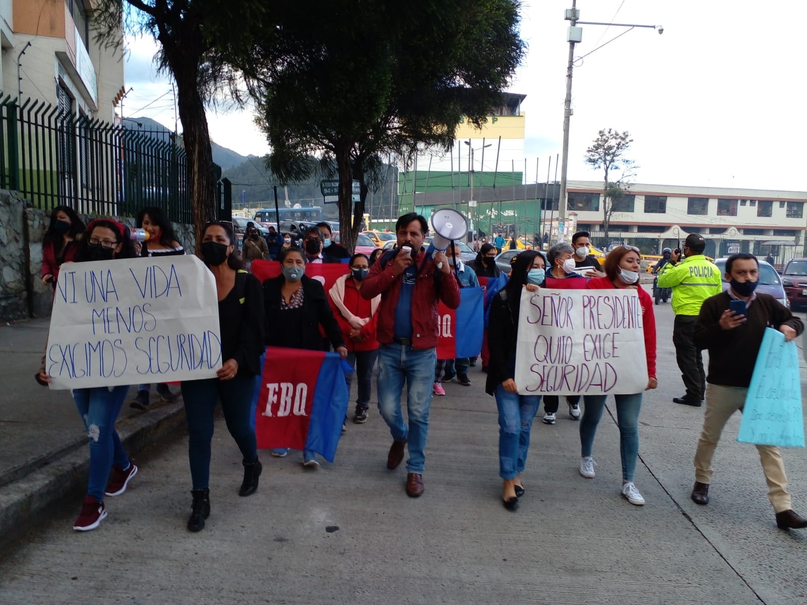 Malestar. Los dirigentes de los barrios de Quito piden seguridad al Gobierno. FOTO: Federación de Barrios de Quito.