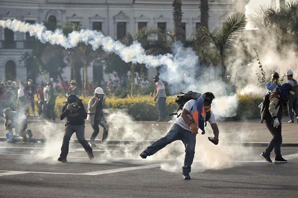Manifestaciones. Imagen de archivo de las protestas contra la presidenta de Perú, Dina Boluarte.