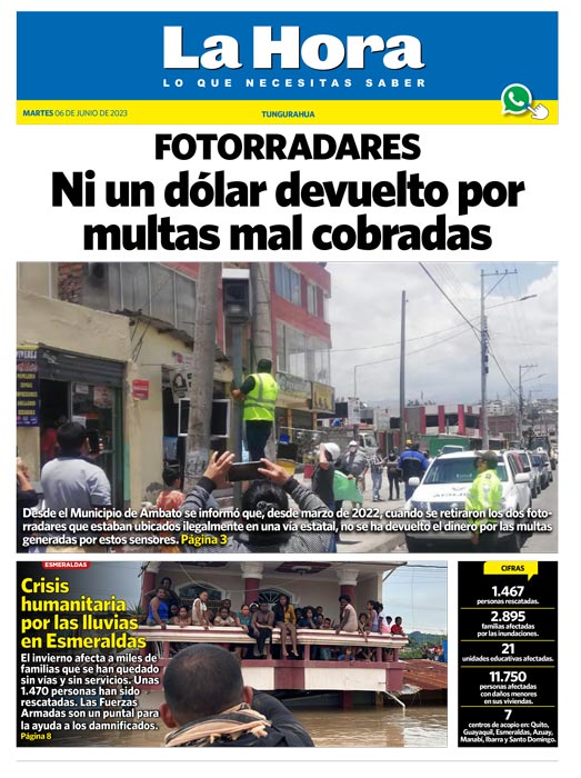 Tungurahua: 06 de junio, 2023