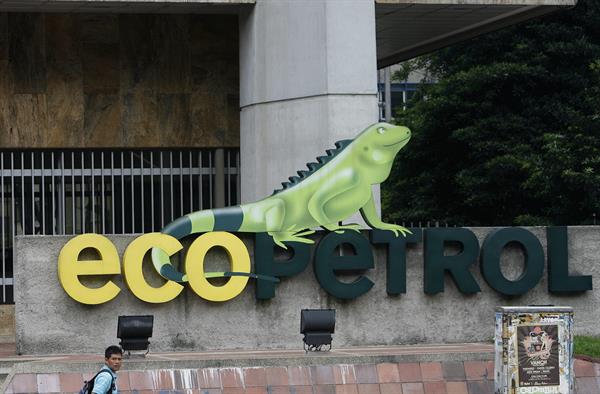 EMPRESA. Vista del logo de la petrolera estatal colombiana Ecopetrol.