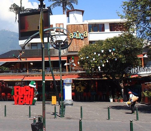 Zona. La Plaza Foch, era la zona más concurrida de La Mariscal.