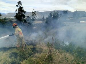 36 incendios forestales en una semana en Ibarra