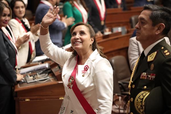 Discurso. La presidenta de Perú, Dina Boluarte,promete convertir la Alianza del Pacífico en un actor determinante.