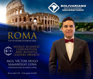 El Rector del Universitario Bolivariano recibe otro reconocimiento en Roma