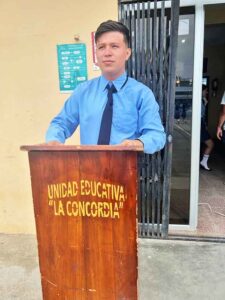 Deivi Cagua preside el Consejo Estudiantil en el ‘Nacho’