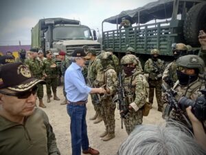 Presidente Lasso encabezó operativos de seguridad en Durán