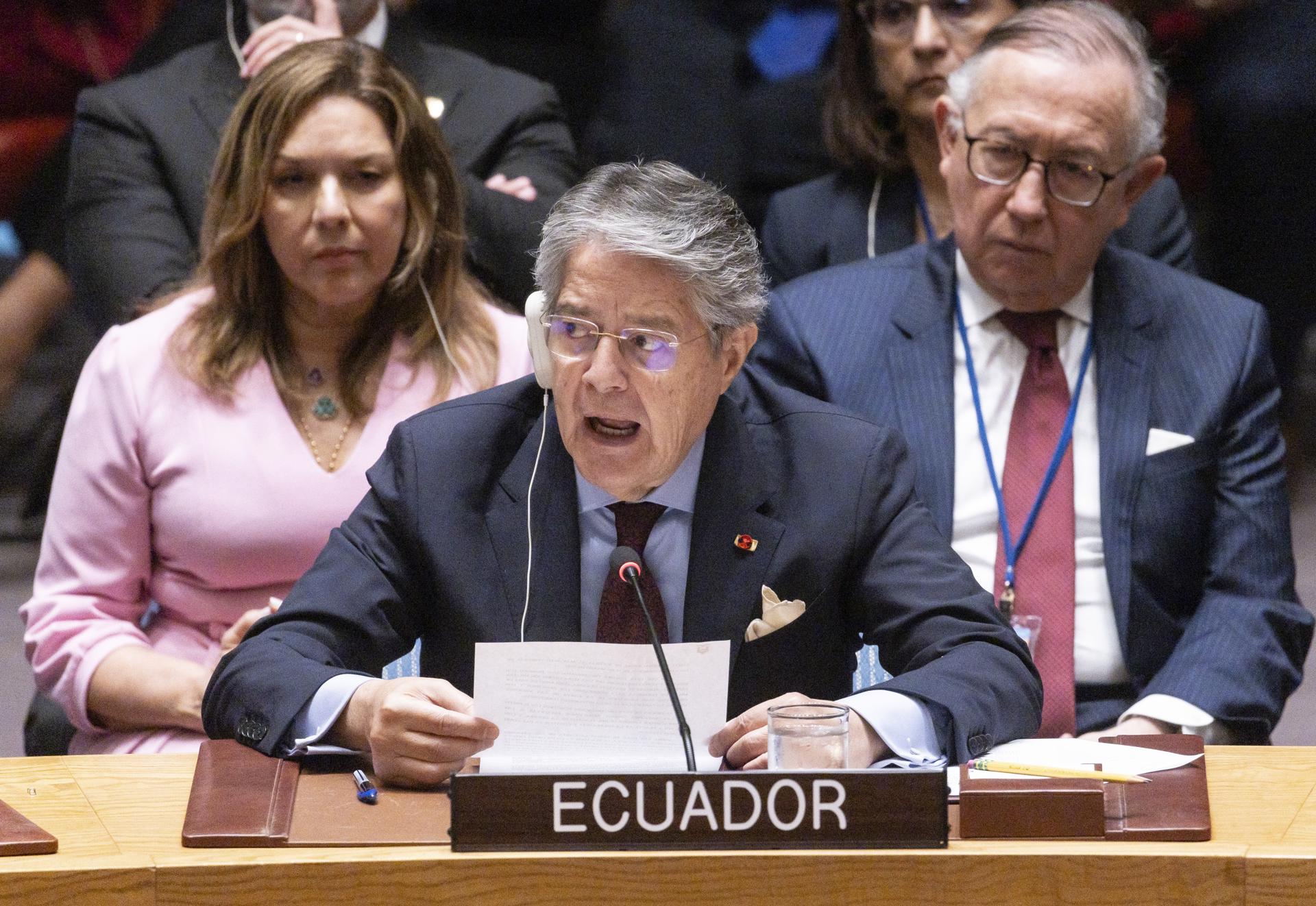 Mensaje. El mandatario tomó la palabra en el Consejo de Seguridad de la ONU para exponer su rechazo a la guerra ruso- ucraniana. (Foto: EFE)