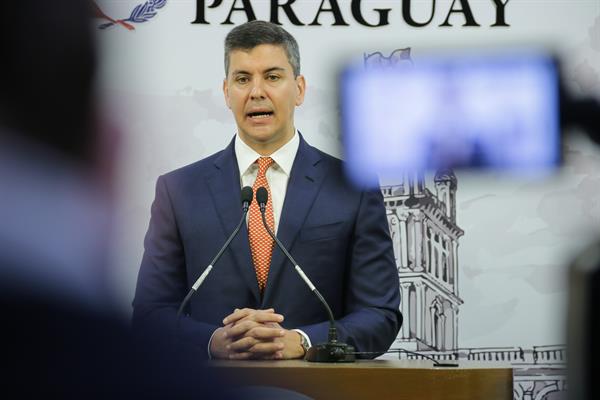 El presidente de Paraguay, Santiago Peña,
