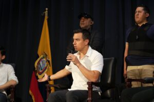 CANDIDATOS. Luisa González, de Revolución Ciudadana y Daniel Noboa, de Acción Democrática Nacional.