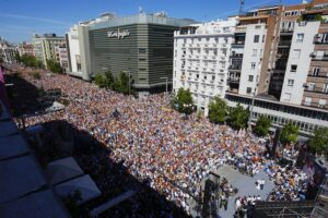 Protesta concentra a miles de personas en Madrid