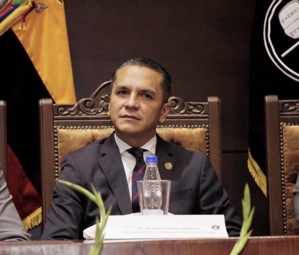 AUTORIDADES. Wilman Terán, presidente del Consejo de la Judicatura; y Walter Macías, juez de la Corte Nacional de Justicia.