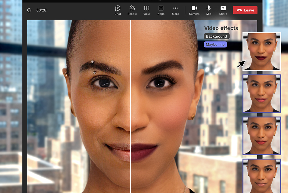 maquillaje-maybelline-microsoft-teams