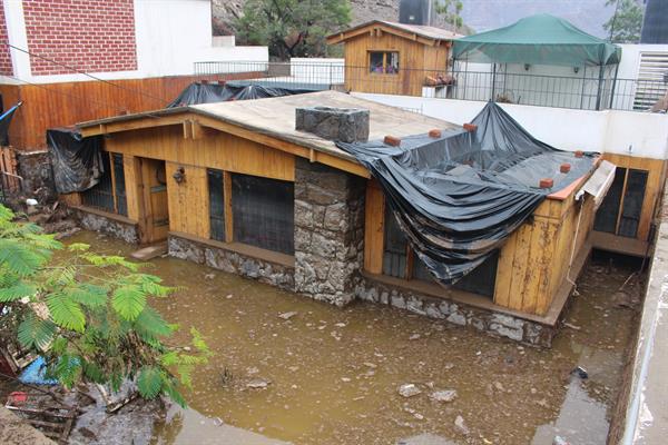 CLIMA. Vista de las afectaciones causadas por lluvias en Lima. EFE