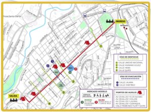 Vías cerradas por el desfile de Independencia de Ambato