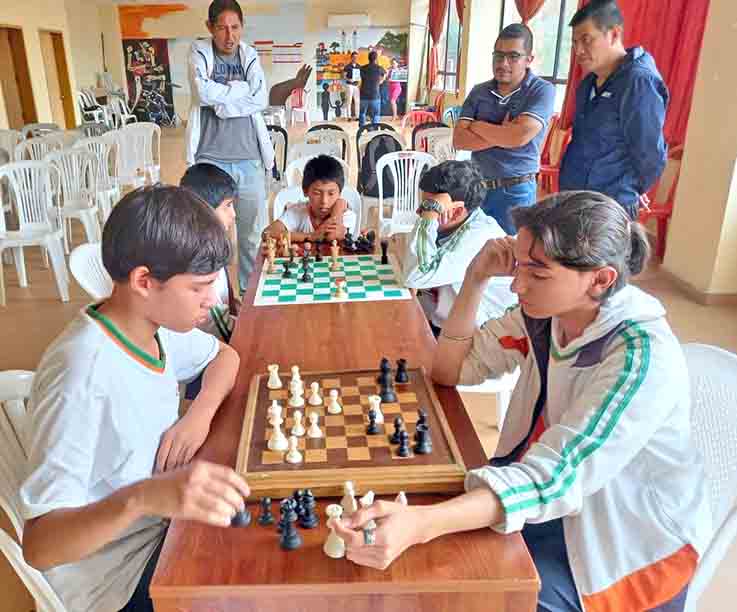 DESTREZAS. Los estudiantes participaron en el concurso de ajedrez.
