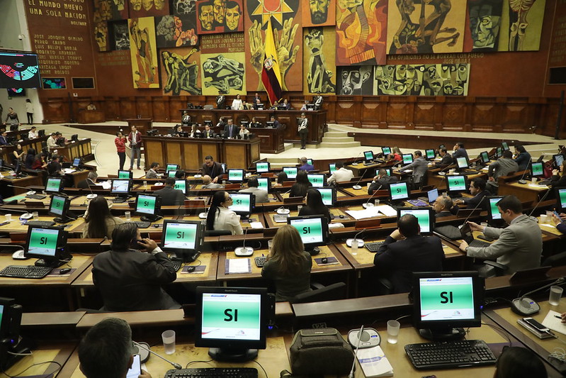 PLENO. El caso del expresidente de la República, Guillermo Lasso, se trató en el Pleno de la Asamblea Nacional.